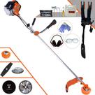 Roçadeira Terra Lateral GR520XP À Gasolina 2T 52cc 2,5HP de Potência 6.500rpm Completa Com Carretel Nylon e Lâmina 40 Dentes + Lâmina Facão, Lâmina 80 Dentes e Escova de Aço Rotativa 38 Cerdas + EPI