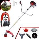 Roçadeira Toyama À Gasolina RT52L 52cc 2HP 10.000rpm Com Lâmina 2 Pontas + Lâmina 3 Pontas + Lâmina 80 Dentes + Disco Escova de Aço + Carretel Nylon