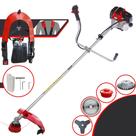 Roçadeira Toyama Com Sistema Anti-Vibração RT52L À Gasolina 52cc 2HP Completa 4 Em 1 Com Carretel Nylon + Lâmina 3 Pontas + Lâmina 40 Dentes + Escova