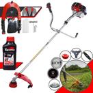 Roçadeira Toyama RT43-L À Gasolina 43cc 1,7HP 10.000rpm Cortador de Grama 6 Em 1 Com Carretel de Nylon + Kit 4 Facas + Escova de Aço + ÓLEO TOYAMA 2T