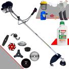 Roçadeira Toyama RT43LB25A 43cc Com Carretel + Facas 2 Pontas, 3 Pontas, 6 Pontas, 40 Dentes, 80 Dentes, Trimmer e Escova de Aço + EPI + ÓLEO STIHL 2T