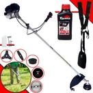 Roçadeira Toyama RT43LB25A À Gasolina 43cc 1,7HP 10.000rpm Com Carretel Nylon + Lâmina 2 Pontas, 3 Pontas, 40 Dentes Videa, 80 Dentes + ÓLEO TOYAMA 2T