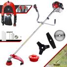 Roçadeira Toyama RT52L À Gasolina 52cc 2HP 10.000rpm Multifuncional Com Carretel de Nylon + Faca 2 Pontas + Faca 3 Pontas + Faca 40 Dentes de Vídea