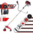 Roçadeira Toyama RT52L À Gasolina 52cc 2HP Completo Com Sistema Anti-Vibração Carretel de Nylon + Facas 2 Pontas + 3 Pontas + 6 Pontas + 80 Dentes