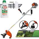 Roçadeira VR330P Vulcan À Gasolina 33cc 1,2HP de Potência 10000rpm Podador de Grama Completo Para Todos os Tipos de Trabalho Com Guidão Antivibração Lâmina 3 Pontas + Carretel de Nylon + ÓLEO STIHL 2T