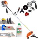 Roçadeira Vulcan VP430P 43cc 10000rpm 1,7HP Com Guidão Anti-Vibração Carretel e Faca 3 Pontas + Faca 2 Pontas + Faca 6 Pontas + Faca 40 Dentes + Faca 80 Dentes + Trimmer + Escova + EPI + ÓLEO STIHL 2T