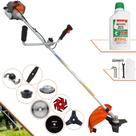 Roçadeira Vulcan VR330-P 33cc 1,2HP 8 Em 1 Com Guidão Anti-Vibração Carretel Nylon e Faca 3 Pontas + Faca 2 Pontas + Faca 6 Pontas + Faca 40 Dentes + Faca 80 Dentes + Trimmer + Escova + ÓLEO STIHL 2T