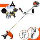 Roçadeira Vulcan VR330-P 33cc 1,2HP de Potência 10000rpm Aparador de Grama 5 Em 1 Com Guidão Antivibração Carretel Nylon e Lâmina 3 Pontas + Lâmina 2 Pontas + Lâmina 40 Dentes Vídea + Lâmina 80 Dentes