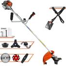 Roçadeira Vulcan VR330P À Gasolina 33cc 1,2HP Alta Rotação 6 Em 1 Ideal Para Todos os Tipos de Trabalhos + Faca 2 Pontas + Faca 3 Pontas + Faca 6 Pontas + Faca 40 Dentes Vídea + Trimmer e Carretel