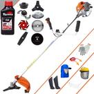Roçadeira Vulcan VR430P 43cc 1,7HP Ideal Para Todos os Tipos de Trabalhos Com Carretel + Facas 2 Pontas + 3 Pontas + 6 Pontas + 40 Dentes de Vídea + 80 Dentes + Trimmer + Escova + EPI + ÓLEO TOYAMA 2T