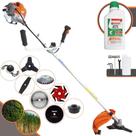 Roçadeira Vulcan VR430P À Gasolina 43cc 1,7HP Ideal Para Todos os Tipos de Trabalhos Com Carretel + Facas 2 Pontas + 3 Pontas + 6 Pontas + 40 Dentes Vídea + 80 Dentes + Trimmer + Escova + ÓLEO STIHL
