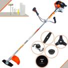 Roçadeira Vulcan VR430S À Gasolina 43cc 1,7HP de Alta Rotação e Performance Máquina de Corta Grama Com 5 Opções de Cortes Carretel Nylon + Lâmina Facão + Lâmina 3 Pontas + Lâmina 80 Dentes + Trimmer