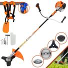 Roçadeira Vulcan VR520H À Gasolina 52cc 2,5HP 10.000rpm Podador de Grama 4 Em 1 Com Lâmina 3 Pontas + Lâmina 40 Dentes de Vídea + Carretel de Nylon + Escova de Aço Para Pavers, Concreto e Calçadas