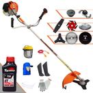 Roçadeira Vulcan VR620H 62cc 3HP 12.500rpm 8 Em 1 Com Carretel Nylon e Faca 2 Pontas + EXTRA Faca 3 Pontas + Faca 6 Pontas + Faca 40 Dentes + Faca 80 Dentes + Trimmer + Escova + EPI + ÓLEO TOYAMA 2T