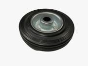 Roda 125mm para placa vibratoria e cortadora com eixo 15mm