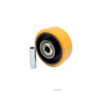 Roda 312 de poliuretano c/ rolamento de esferas - 75x32mm - carga até 120kg