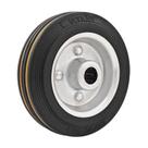 Roda 5" borracha preta eixo 9/16" rol.rolete 140kg vonder