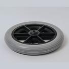 Roda 7 Preta/cinza Aro Nylon Com Pneu Maciço