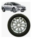 Roda Aro 16 6,5 5x114,3mm Com Pneu Dunlop P/ Lancer Ca310245 Prateado