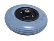 Roda aro 8 dianteira para cadeira de rodas motorizadas - pneu maciço cinza (200x50)