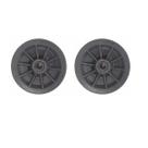 Roda Borracha Maciça Integral 9' Eixo Furo Bucha 7/8 Kit 02 unidades