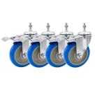 Roda Caster FactorDuty de 5 polegadas com freio de 350 kg de poliuretano