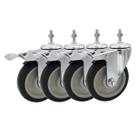 Roda Caster FactorDuty de 5 polegadas com freio de 350 kg de poliuretano Roda Caster FactorDuty de 5 polegadas com freio de 350 kg de poliuretano
