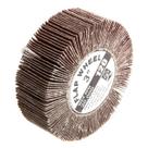 Roda com aba montada Forney 60183, 7,5 cm x 2,5 cm, grão 120