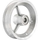 Roda De Alumínio 8pol. Com Rolamento, Eixo 25mm 150kg