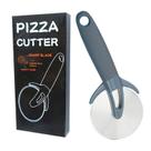 Roda de corte de pizza em aço inoxidável com tampa protetora