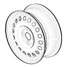 Roda De Ferro Aro 15 4x100 Pecas Genuinas Gm Montana 2011 A 2017 52084928