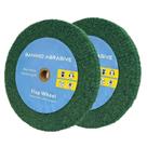 Roda de polimento Bench Grinder, aba não tecida de 6 cm, 2 peças verdes