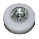 Roda de porta Barton Kramer, rolo liso de nylon de 1,9 cm de diâmetro