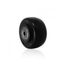 Roda de Pvc Preta 50 Mm X 22 Mm Com 2 Rolamentos