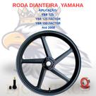 Roda Dianteira Ybr 150 Factor 2005 Liga Leve Preto Fabreck fabricação Nacional