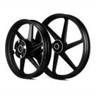 Roda Liga Leve Bros 125 150 160 a disco 6 Palitos Preta Par