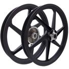 Roda Liga Leve Titan 150 Esd Preta 6 Palitos Freio Disco PAR GEAR