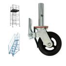 Roda Para Andaime Rodízio De Borracha E Ferro 330mm 200kg