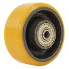 Roda para carrinho poliuretano com rolamento r 614 pe mf até 450 kgs