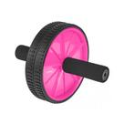 Roda para Exercício Abdominal Lombar Exercise Whell - Liveup Rosa