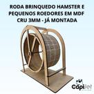 Roda para Hamster e Pequenos Roedores Rodinha Brinquedo em MDF Cru 3mm Já Montada
