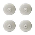 Roda para rodízio nylon 414 branco com rolamento - 4 unidades - Schioppa
