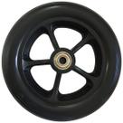 Roda Pneu Largo Aro 6 Ortoplast Preta com rolamento - unidade Roda Pneu Largo Aro 6 Ortoplast Preta com rolamento - unidade