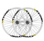 Roda Preto Vzan Vmaxx Aro 26 Montado Parede Dupla Dh Paredão Para Freio A Disco + Raios Finos Pretos + Cubos Aço 36F