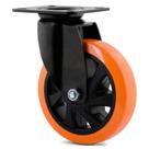 Roda reforcada yesnio giratorio dourado yf40101 de pu 4 polegadas
