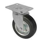 Roda rodízio borracha maciça 4 pol 100mm giratório 60kg