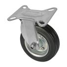 Roda rodízio borracha maciça 5 polegadas 130mm fixo 100kg