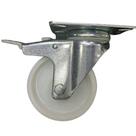 Roda Rodizio Giratório Com Base 4" Carga Max 90kg Branca Roda Rodizio Giratório Com Base 4" Carga Max 90kg Branca