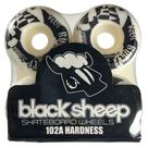 Roda skate profissional black sheep branco escrita preta/53mm 102a