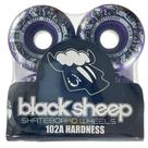 Roda skate profissional black sheep roxo logo black sheep preto e branco g/52mm 102a